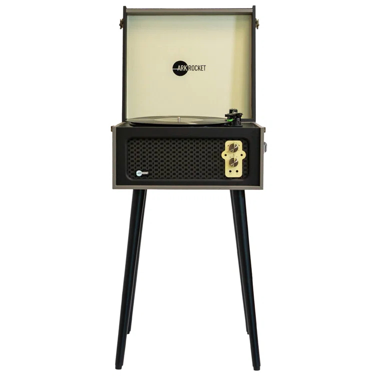 Arkrocket Audio Arkrocket Discovery Retro Turntable Wireless Record Player With Legs (Gray) & Reviews | Wayfair