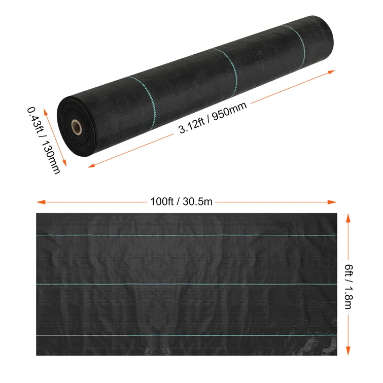 VEVOR VEVOR Landscape Fabric Garden Weed Barrier Driveway Fabric