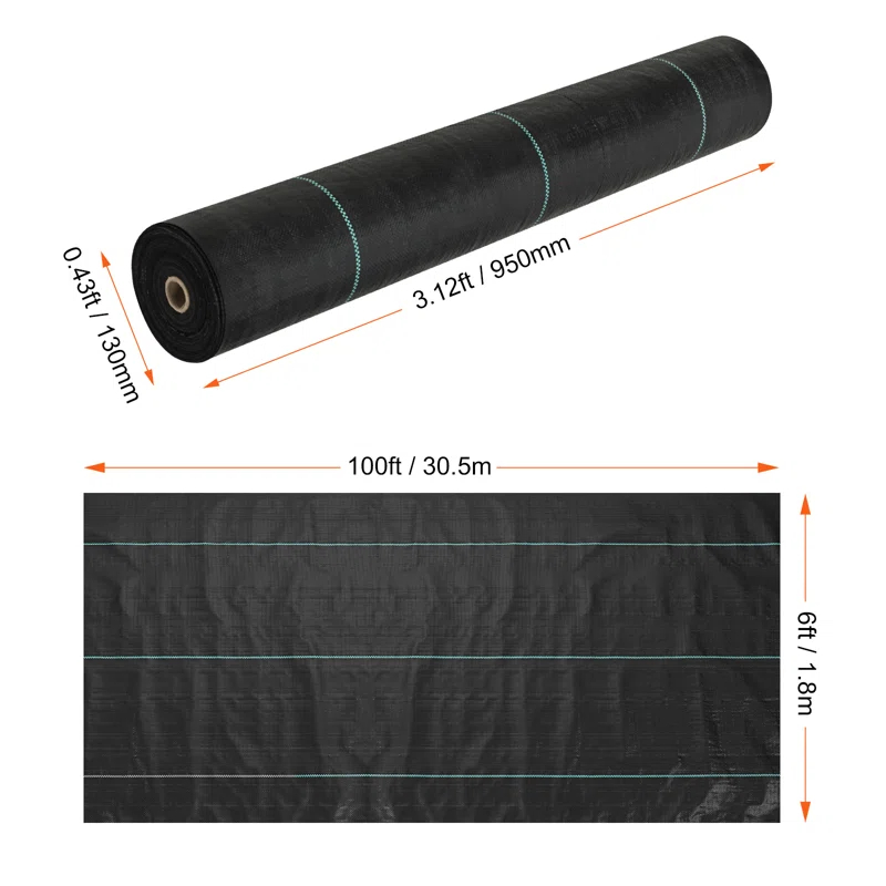 VEVOR VEVOR Landscape Fabric Garden Weed Barrier Driveway Fabric