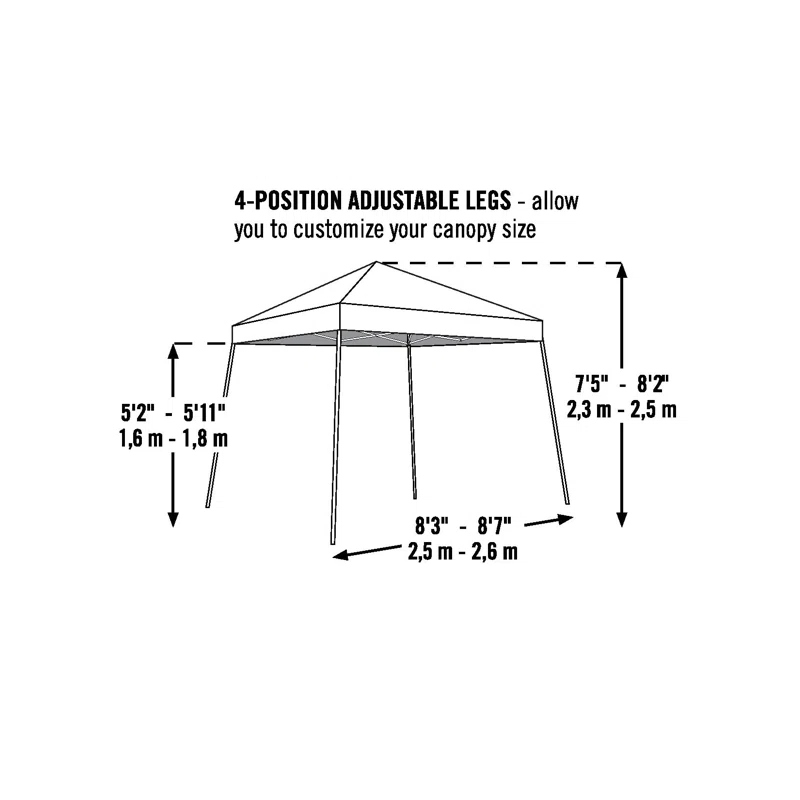 ShelterLogic 12 Ft. W x 12 Ft. D Metal Pop-Up Canopy