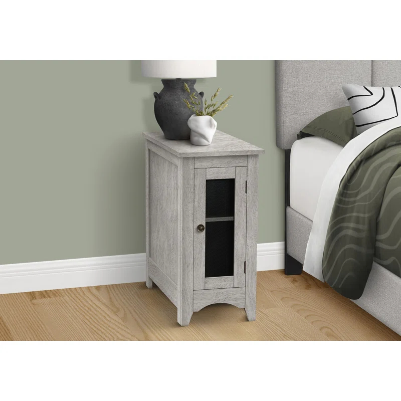 Winston Porter Accent Table, End, Side Table, Narrow, Nightstand, Bedroom, Lamp, Storage