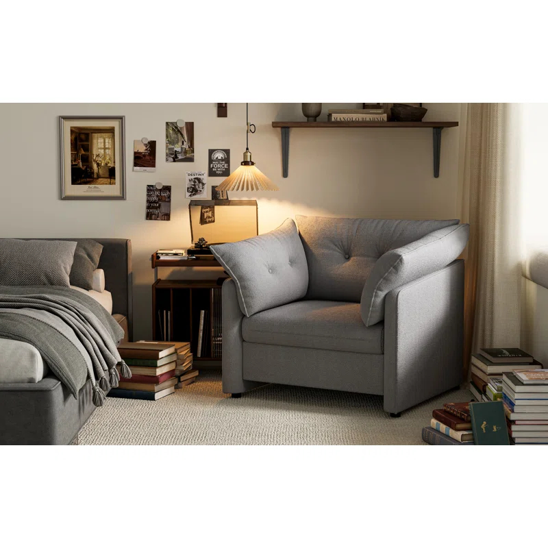 CHORLENIMI Modern Chenille Oversized Armchair | Wayfair