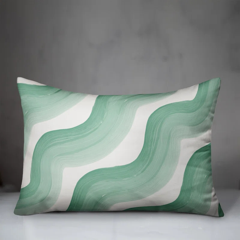 Striped Indoor/Outdoor Reversible Throw Pillow