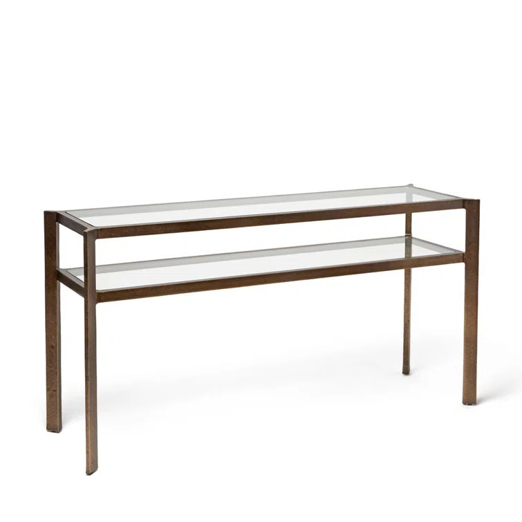 Interlude Linley 63'' Glass Top Console Table