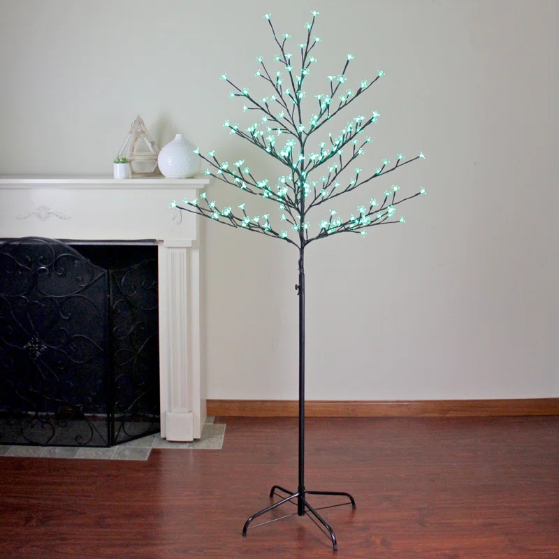 Northlight Seasonal 6' Pre-Lit Cherry Blossom Flower Artificial Tree - LED Lights