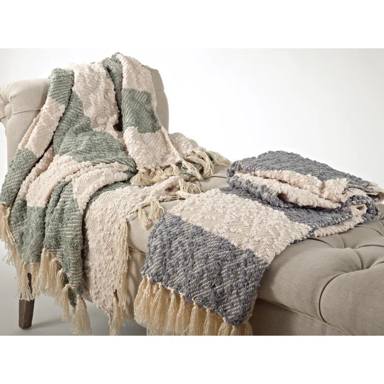 Saro Sevan Collection Hand Woven Throw Blanket