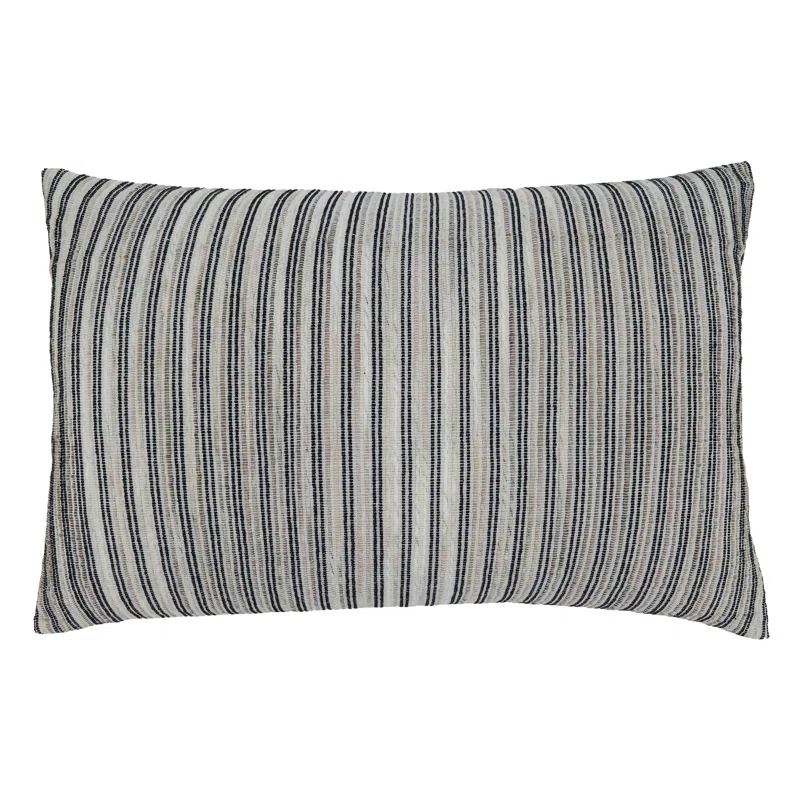 Saro Ginevra Striped Cotton Blend Pillow Cover