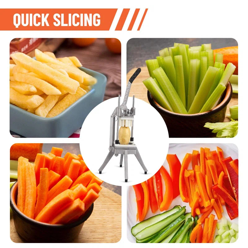 Zstar Commercial Vegetable Chopper, 1/2", 1/4", 3/8", 4 Replacement Blades