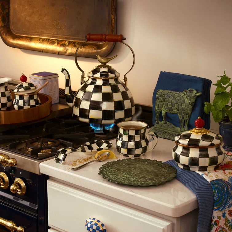 MacKenzie-Childs Courtly Check® Squashed Pot