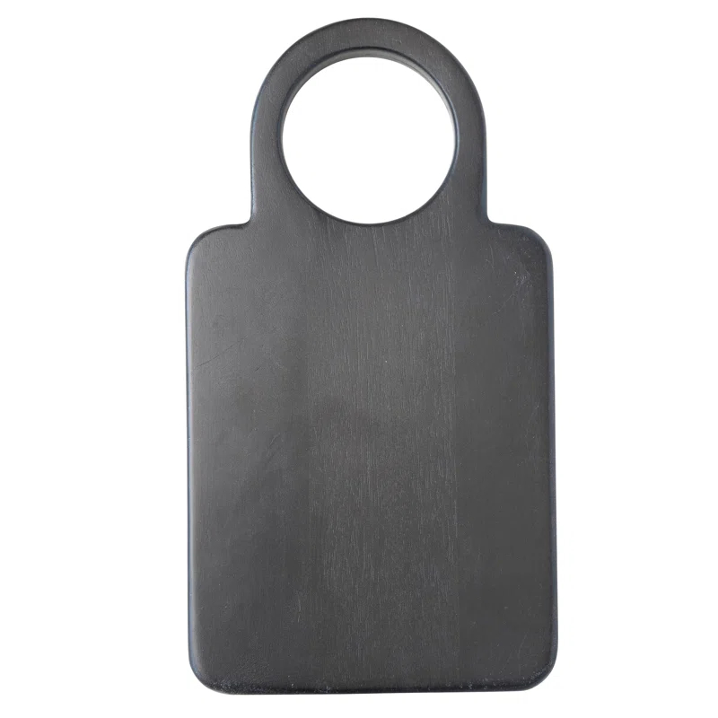 Creative Co-Op Mango Wood Cutting Board with Round Handle