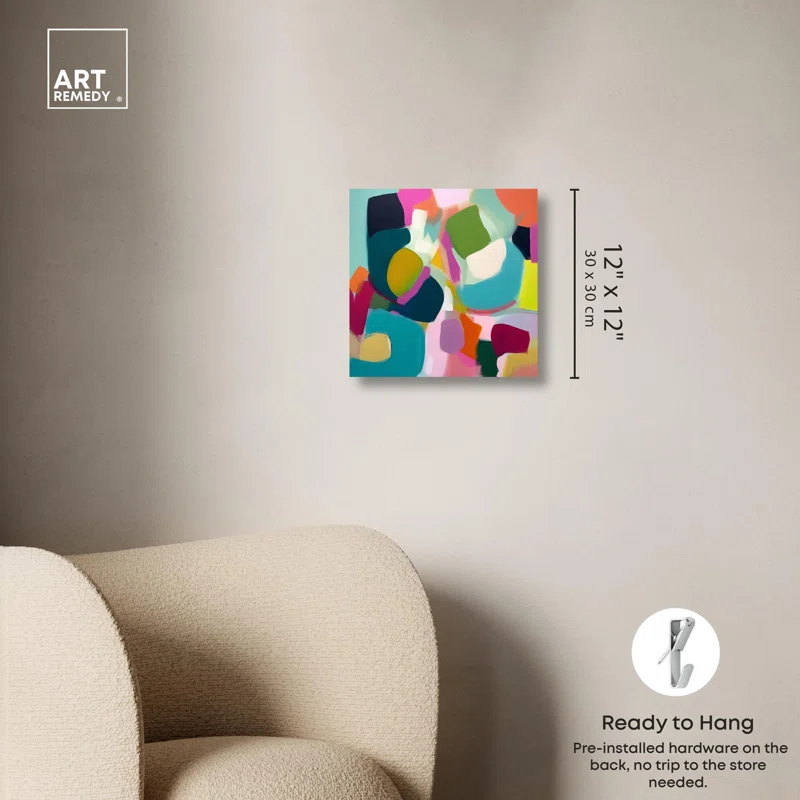 Art Remedy Colorful Dimensions I Canvas Modern Colorful Print by Art Remedy