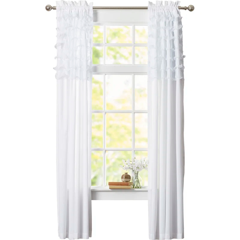 Lush Decor Avery Polyester Semi Sheer Curtain Pair (Set of 2)