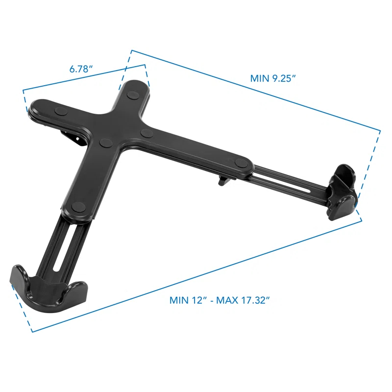 Mount-it Mount-It! VESA Clamp On Laptop Tray Notebook Holder Arm with Safety Strap and Safety Ledge Stopper