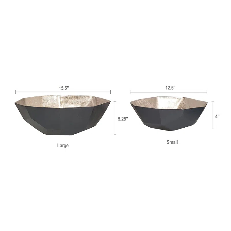 Allaroe Aluminum Decorative Bowl 2