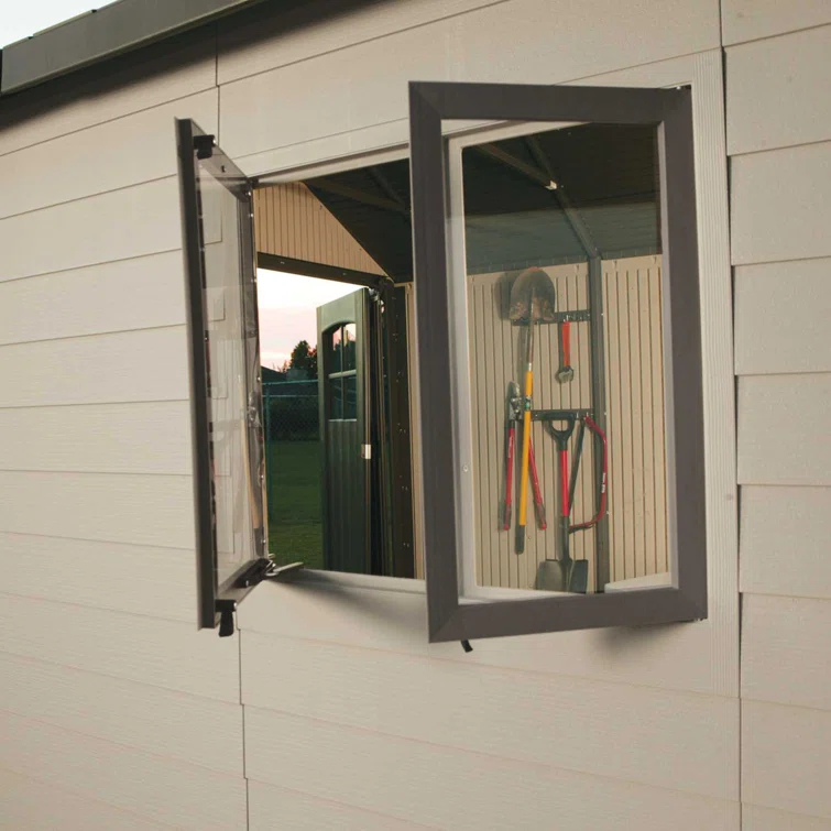 Lifetime 15 Ft. x 8 Ft. High-Density Polyethylene (Plastic) Steel Reinforced Outdoor Storage Shed