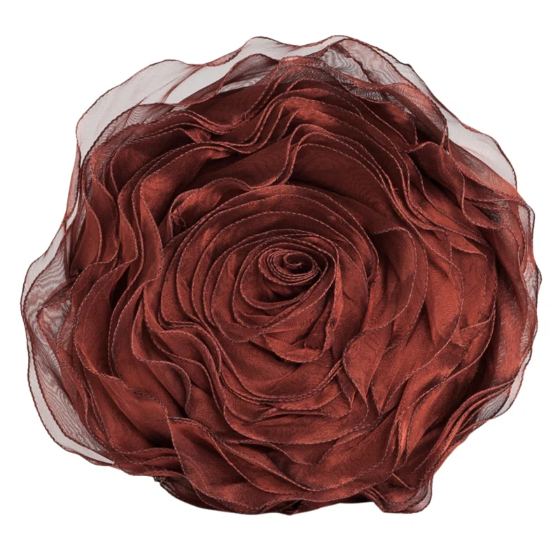 Saro Rose Collection Reversible Throw Pillow