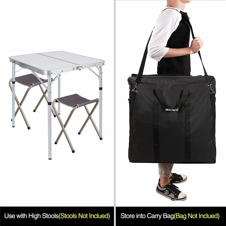 REDCAMP Square Outdoor Folding Camping Table