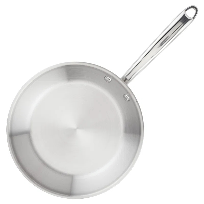 Rachael Ray Rachael Ray Professional Stainless Steel Induction Frying Pan / Skillet, 10 Inch, Silver