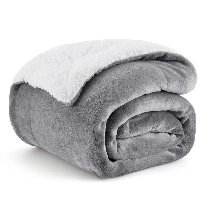 Sherpa Fleece Throw Blanket For Couch - Thick And Warm Blanket For Winter, Soft Fuzzy Plush Christmas Blanket Gift