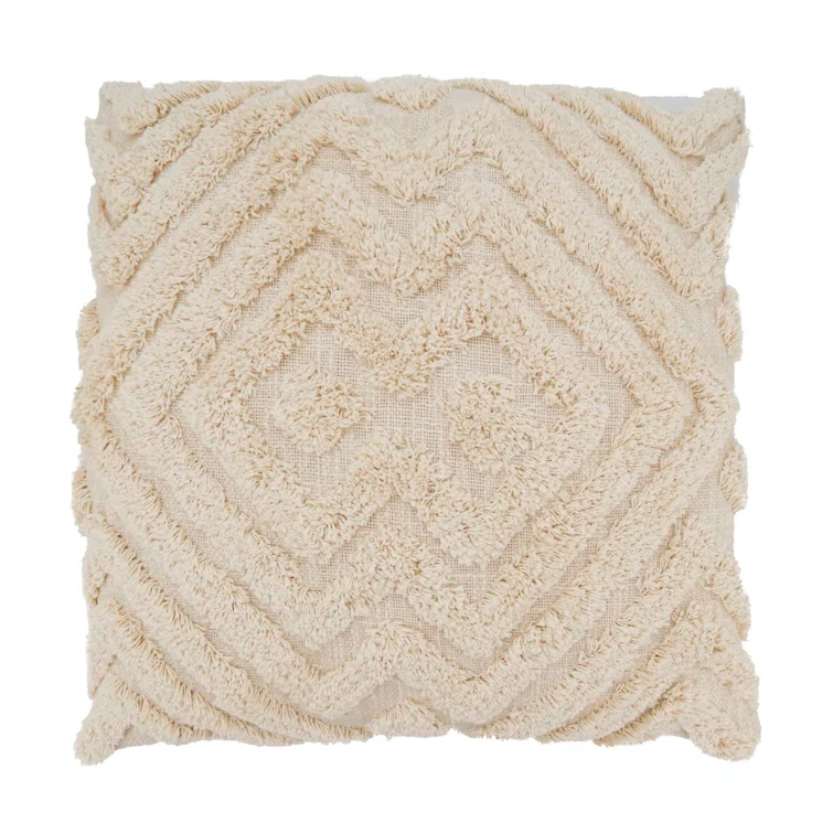 Saro Jenae Collection Cotton Pillow Cover