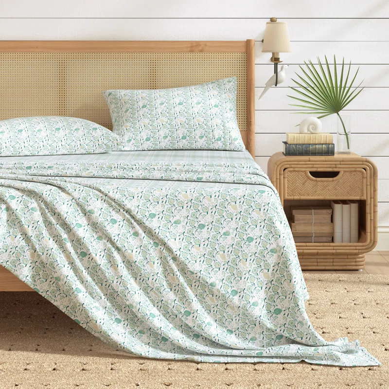 Patina Vie Maison Ultra-Soft Coastal Printed Microfiber Sheet Set