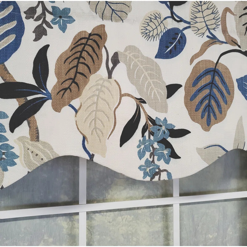 RLF Home Antonia Floral 50'' W Window Valance