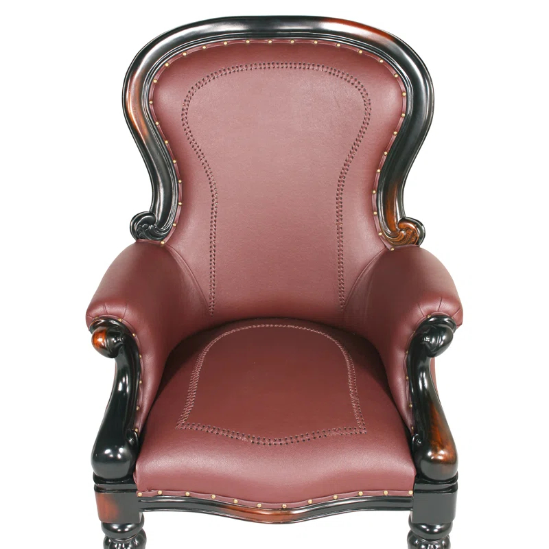 Design Toscano Victorian Faux Leather Armchair