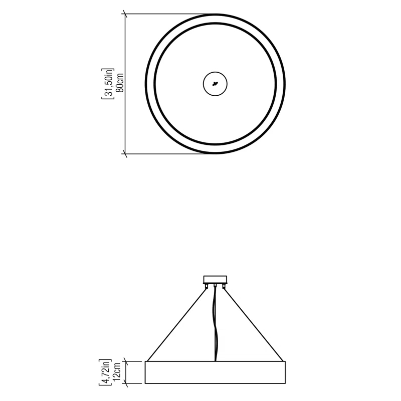 Accord Lighting Cilíndrico Wood Dimmable LED Drum Chandelier