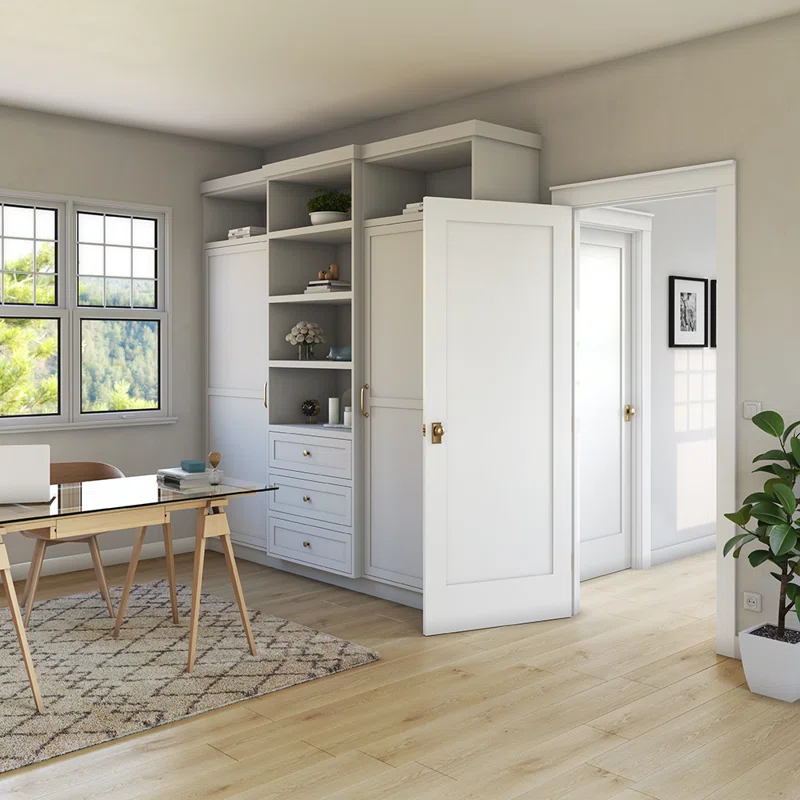 EightDoors 80'' Solid Wood Paneled Slab Door