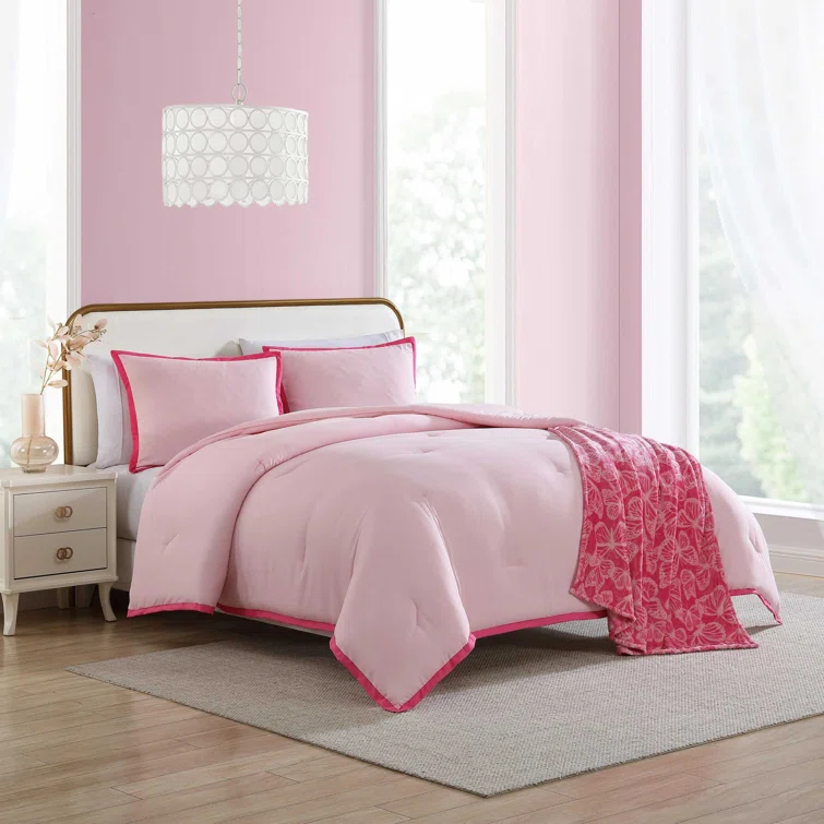 Betsey Johnson Betsey Johnson Signature Solid Reversible Comforter Set