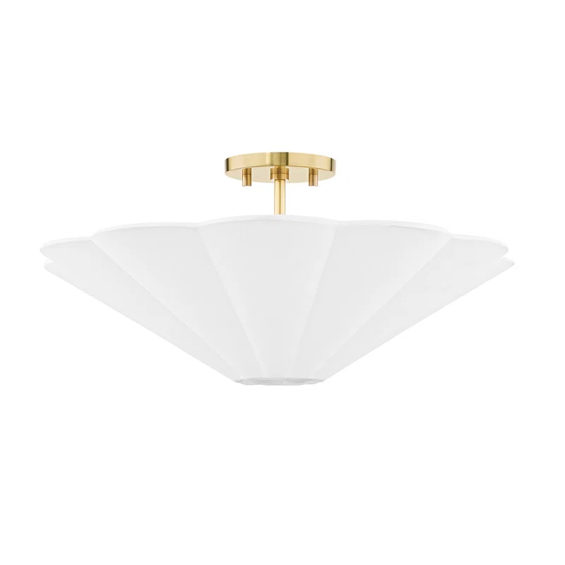 Gabin Semi-Flush Mount Light - Antique Brass / 20.25" Dia