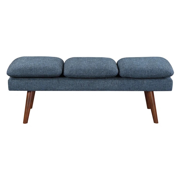 George Oliver Raynika 54" Mid-Century Bench