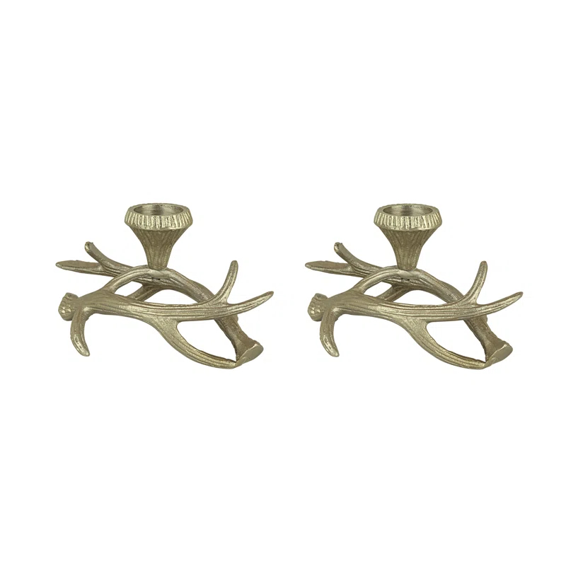 Aspen Creative Corporation 4.75'' H Aluminum Tabletop Votive Holder (Set of 2)