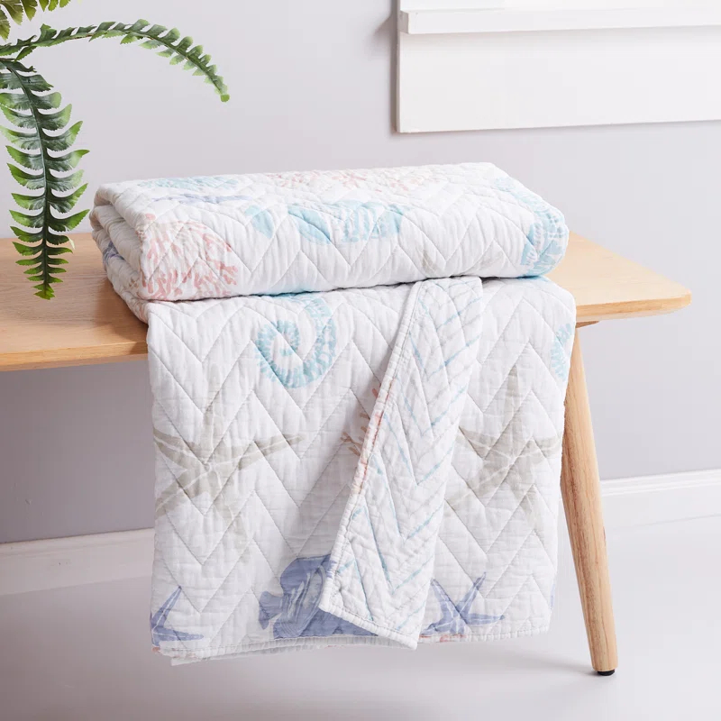 Levtex home Blue Sea Quilted Throw