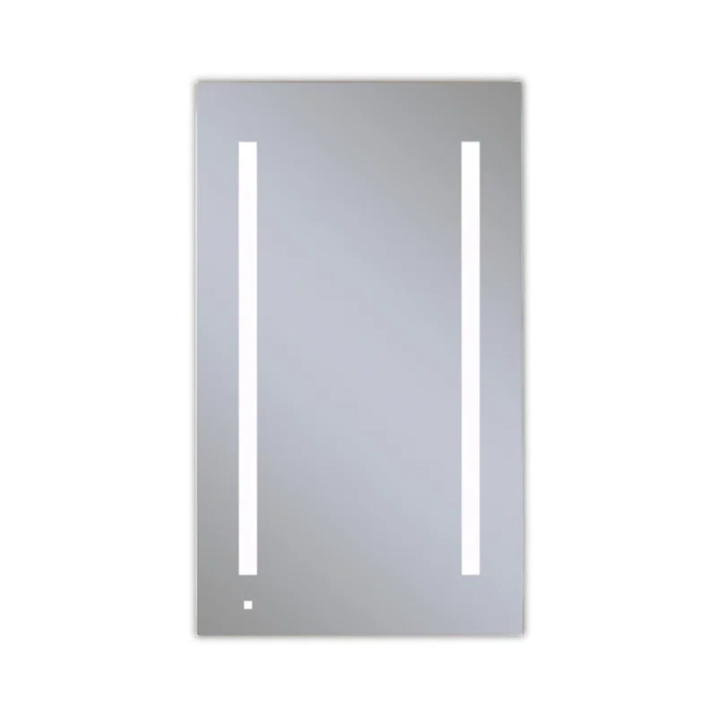 AiO Recessed Frameless Medicine Cabinet with 6 Adjustable Shelves and LED Lighting