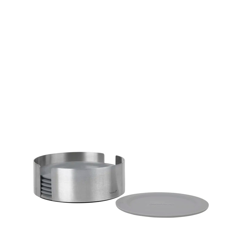 LARETO 7 Piece Coaster Set with Holder