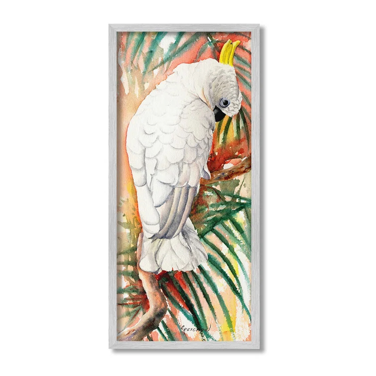 Stupell Industries Cockatoo & Vivid Branches Framed Giclee Art by Christine Reichow