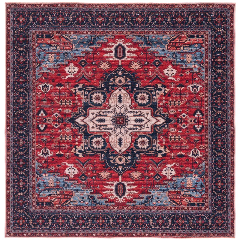 Mistana™ Chenier Oriental Red/Navy Area Rug