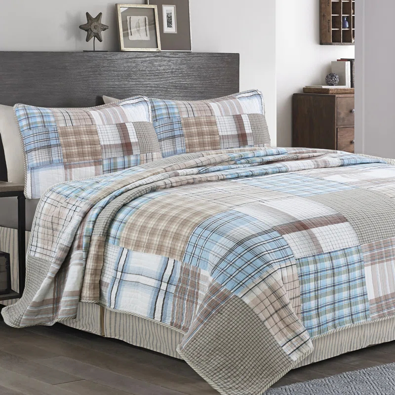 Cozy Line Home Fashion Cotton Patchwork Quilt Set