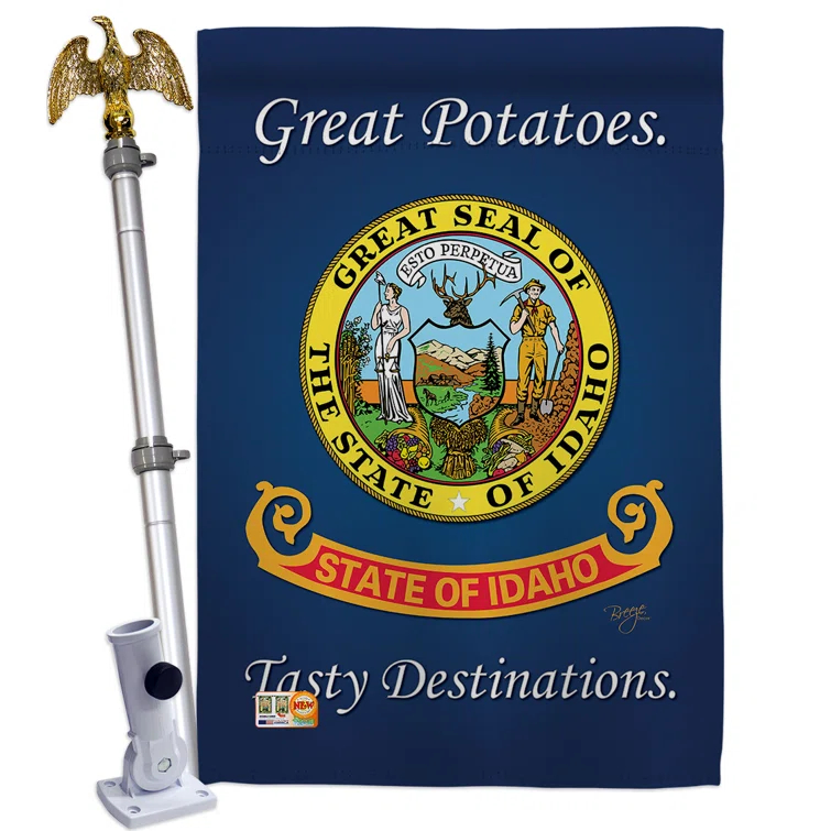 Breeze Decor Double Sided 40'' H x 28'' W Polyester Flag Set