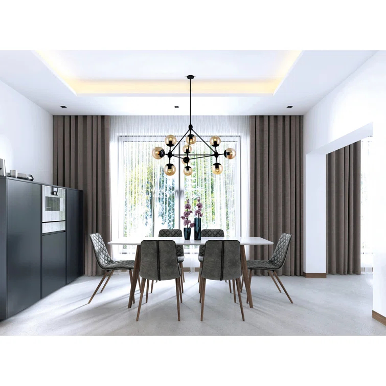 Wrought Studio™ Parente 10 - Light Dimmable Sputnik Modern Linear Chandelier