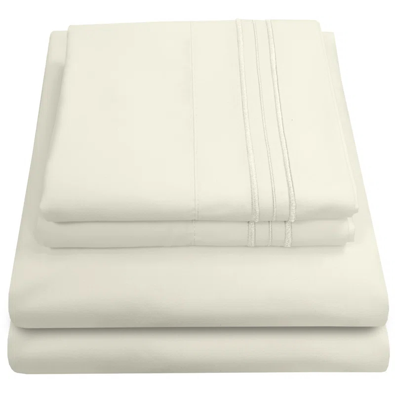 Sweet Home Collection Luxurious Classic Soft Solid 1800 Series Microfiber Sheet Set, Various Colors and Sizes