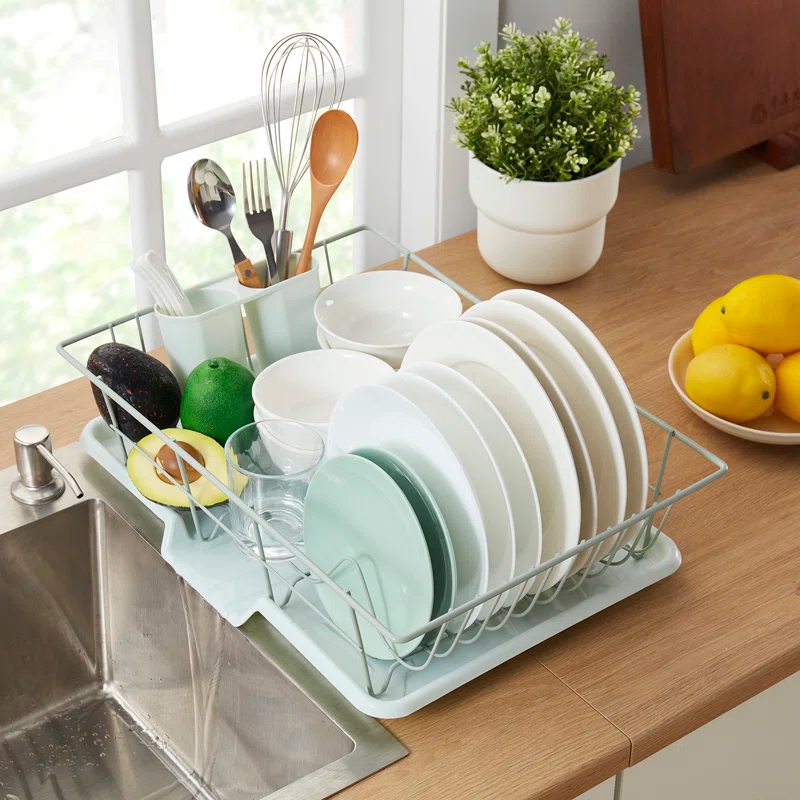 Red Barrel Studio® Steel 3-Piece Large Dish Drainer by Sweet Home Collection
