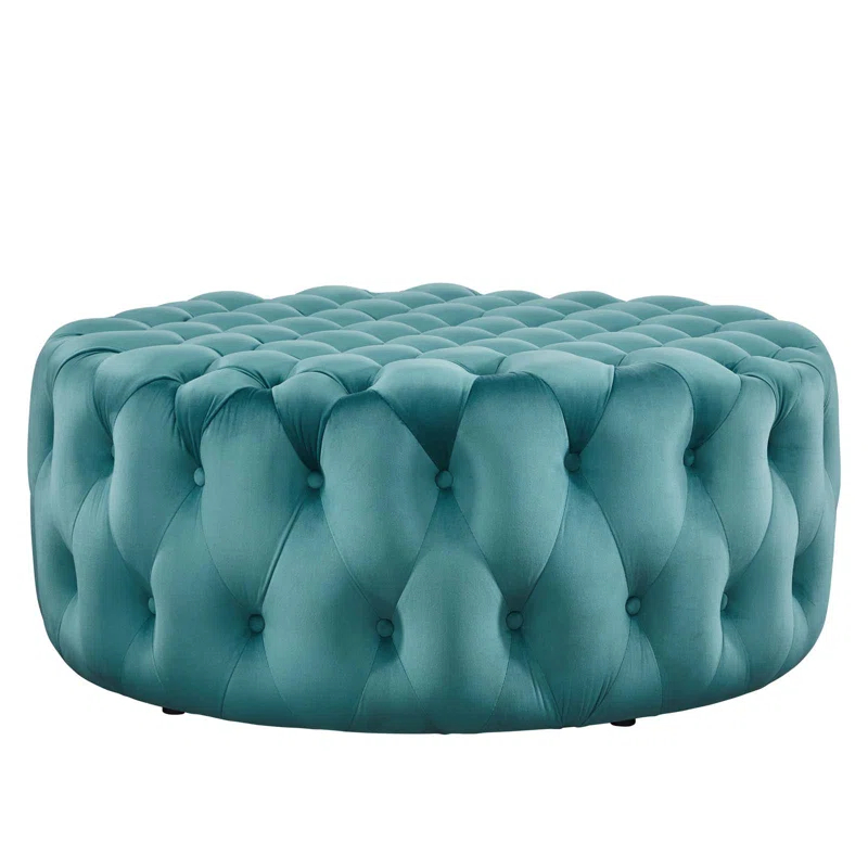 Modway Modway Amour Tufted Button Large Round Performance Velvet Ottoman