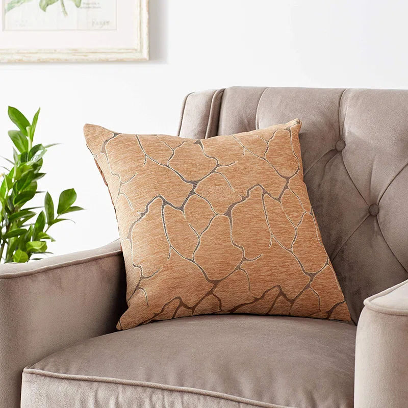 Violet Linen Milano Embroidered Throw Pillow