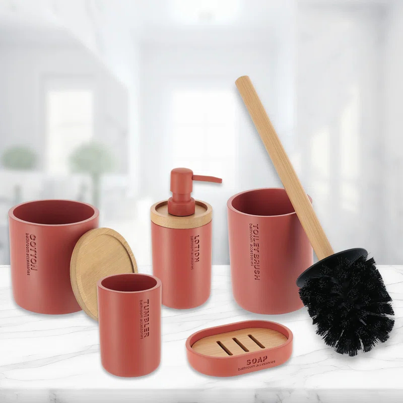 Evideco Willis Bathroom Accessory Set 5 Pieces