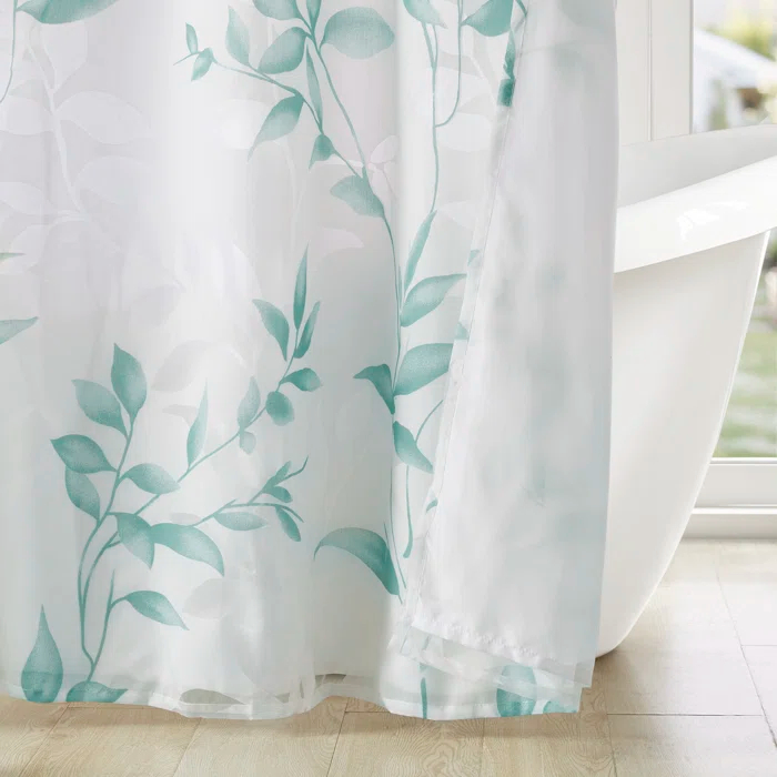 Madison Park Trent Botanical Burnout Floral Printed Shower Curtain & Reviews | Wayfair