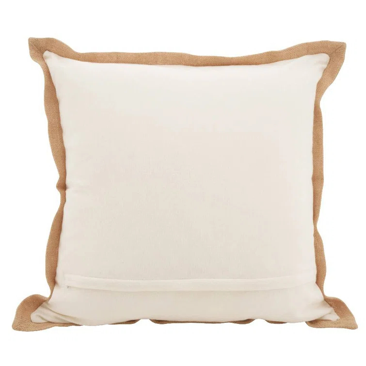 Saro Neptunian Collection Embroidered Cotton Throw Pillow