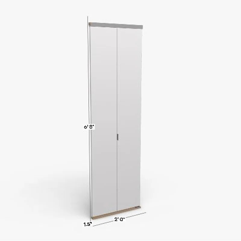 80'' Solid + Manufactured Wood Flush Painted Bi-Fold Door