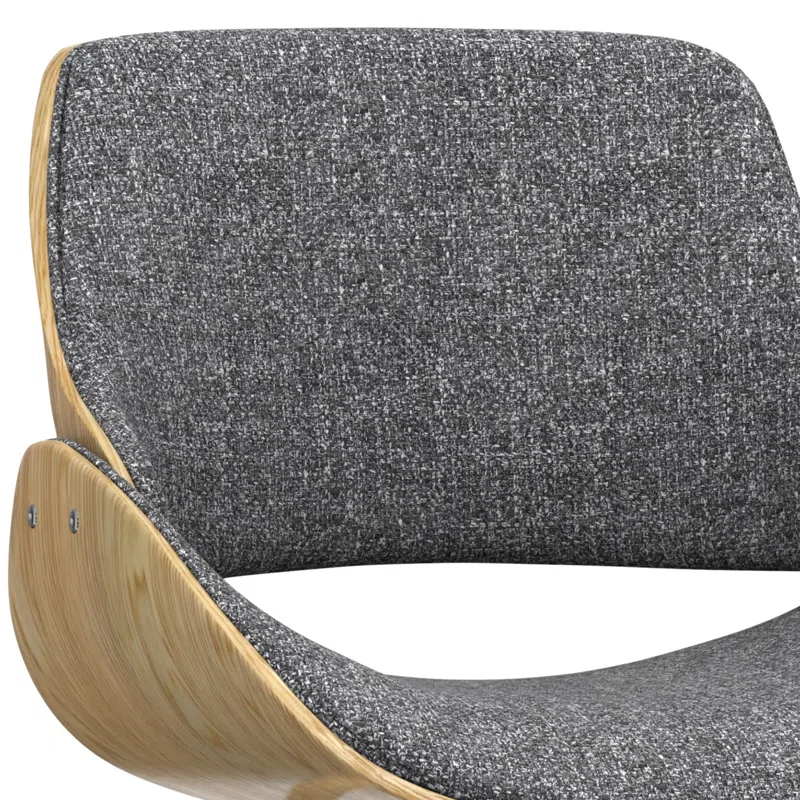 Simpli Home Malden Upholstered Dining Chair with Ergonomic Solid Wood Frame and Mid-Century Modern Style